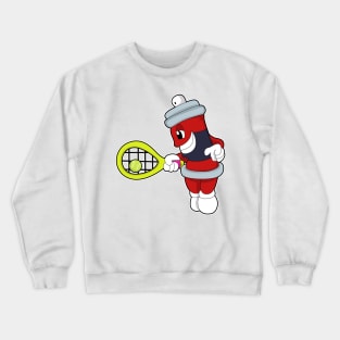 Spray at Tennis with Tennis racket Crewneck Sweatshirt